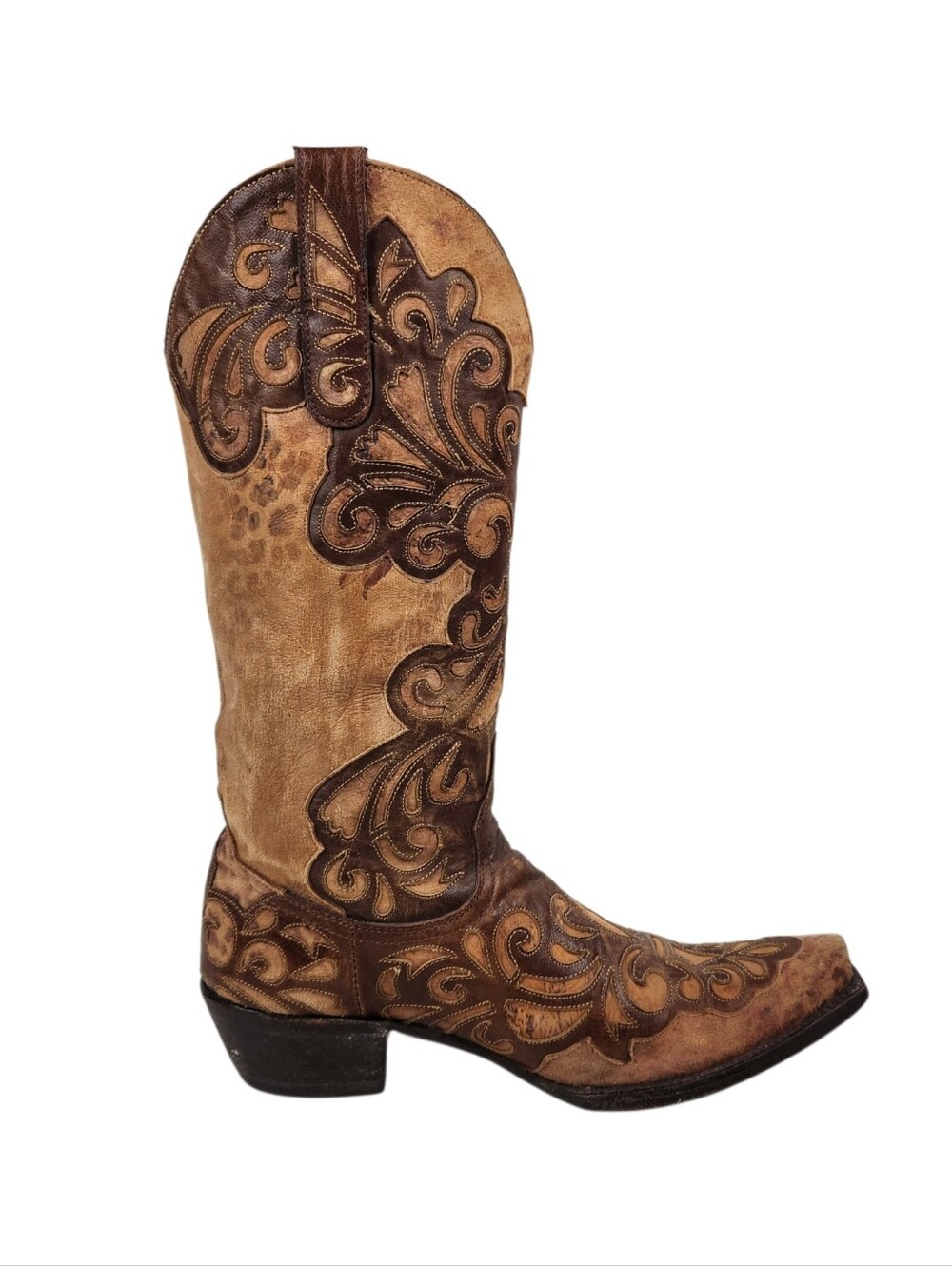 Old Gringo Linda L1025-4 Leather Cheetah Brown Tan Western Boot Womens Size 7.5B - Picture 5 of 14